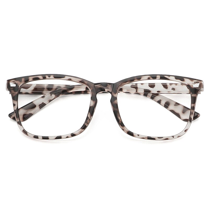 Blue Light Blocking Glasses, Anti Eye Strain Headache (Sleep Better),Computer Glasses UV400 Transparent Lens: C2 Leopard Clear