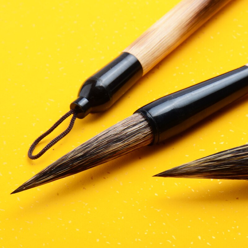 Calligraphy Brush Pen 3pcs/set Stone Badger Hair Brush Pen Set Caligrafia Tinta China Chinese Calligraphy Painting Brushes