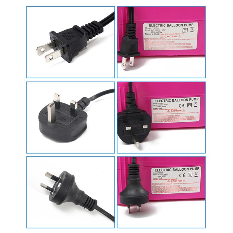 Electric Balloon Pump Dual Nozzle Electric Balloon Inflation Blower for Party