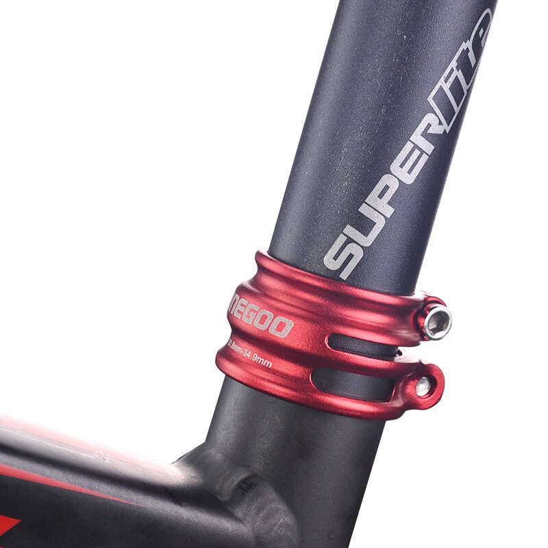 ONEGOO – collier de serrage de tige de selle de vélo en Fiber de carbone, Double couche réglable, en alliage d&#39;aluminium, 31.8/34.9mm, pour vtt