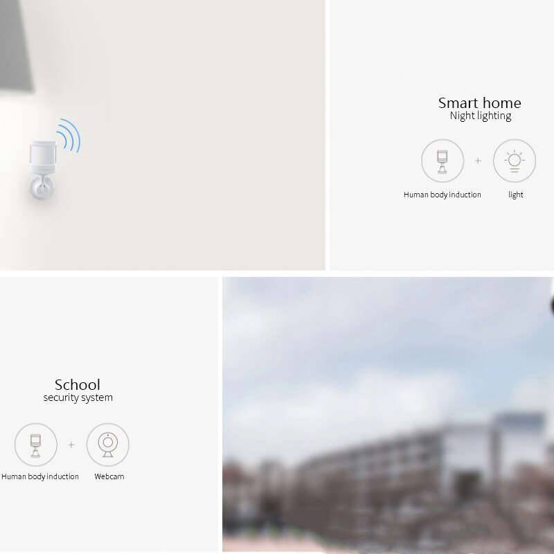 Tuya ZigBee PIR Sensor Human Body Movement Detect Low-power Passive Sensing Work With Gateway Motion Security Wireless Sensor