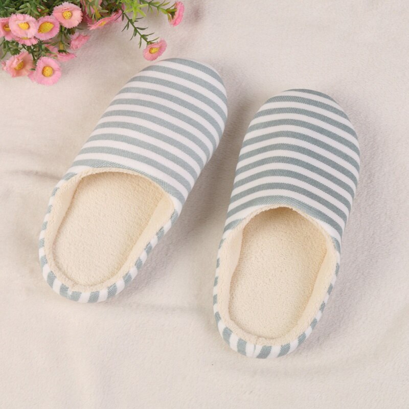 Women Indoor Floor Flat Shoes Spring Autumn Linen Flip Flops Home Slippers Slides Striped Female House Floor Slippers: G / 38-39