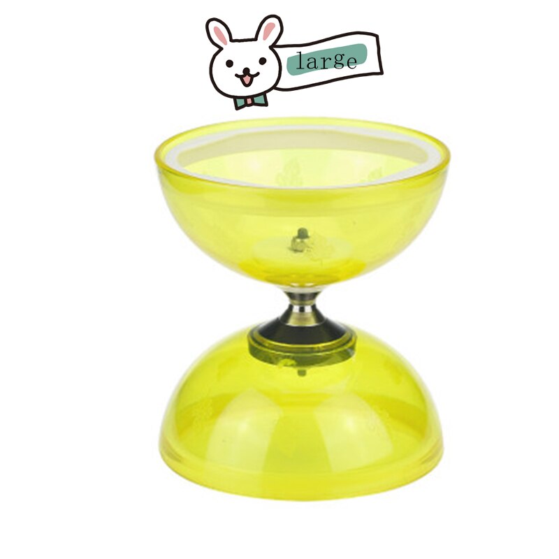 Unico di Modo 3-Cuscinetto Colorati Diabolo Chineseyoyo Con Handsticks & String Giocoleria Giocattolo Per I Bambini Al Coperto Giochi All'aperto Divertimento: Yellow Large