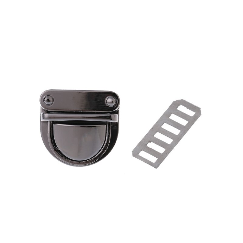 THINKTHENDO Metallo Chiusura giro serratura Torsione Blocco per DIY Borsa borsetta Borsa Chiusura Parti Del Sacchetto Accessori hardware: pistola nero