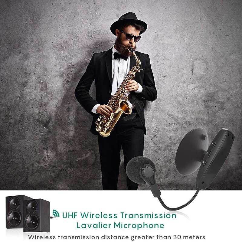 Wireless Instrument microphone Suction Cup Condenser Mic for Cello Violin Guitar Bass Stringed Instrument