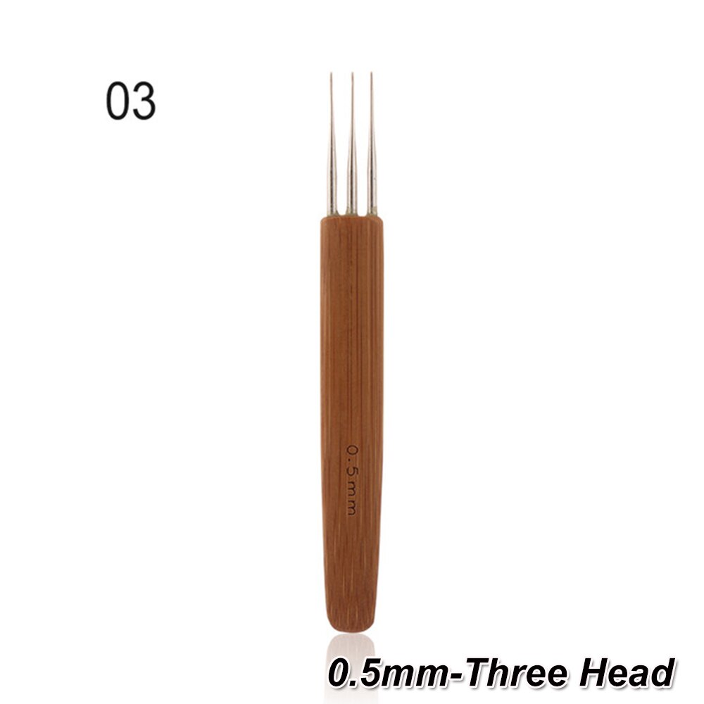 Bambu dreadlock nålverktyg för fläta hantverk smooth touch dreadlock virknål dreads verktyg 0.5mm 0.75mm för hårförlängning: 3