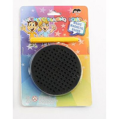 Kids Magnetic Drawing Board Toys Funny Children's Sketch Pad Steel Ball Magnetic Writing Doodle Board Educational Toys For Kids: Black- 10x10cm TJ226