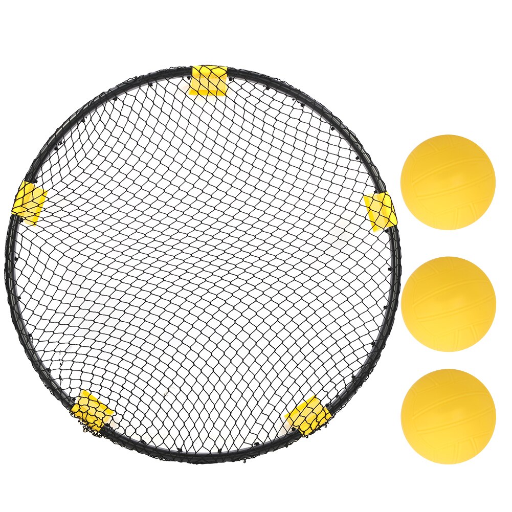 Mini beachvolleyboll spike bollspel set utomhus lag sport gräsmatta fitness utrustning nät med 3 bollar inflator mini spikeball