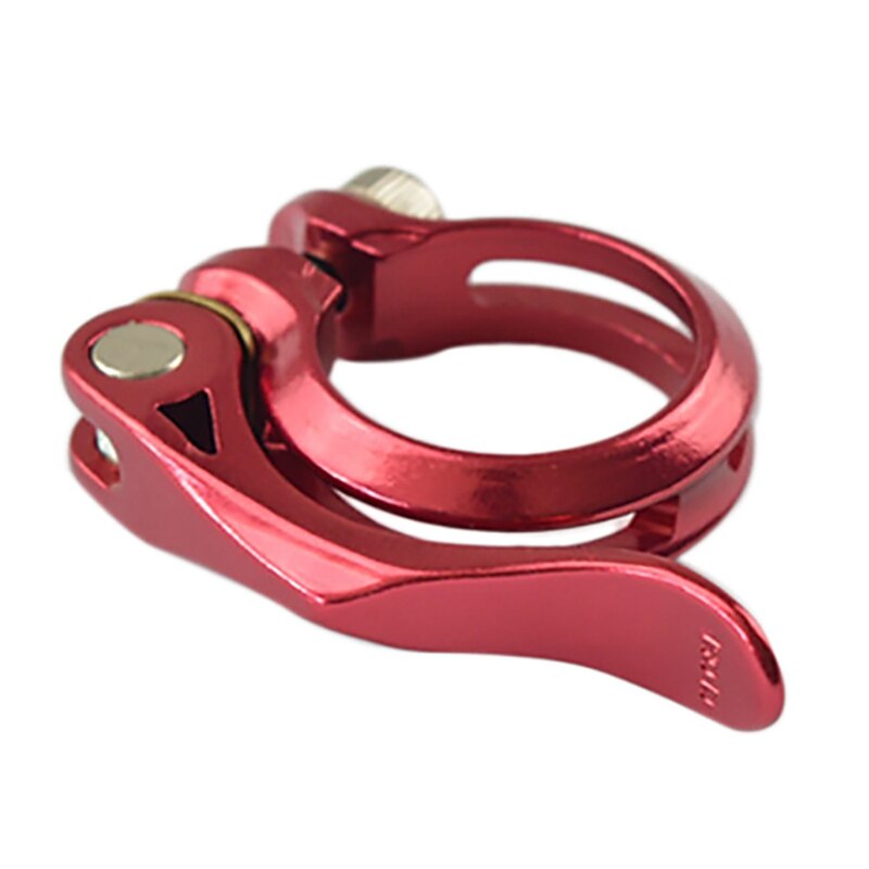 Fiets Zadelpenklem Quick Release Bike Zadelpenklem Zandstralen Aluminium 34.9Mm: Red