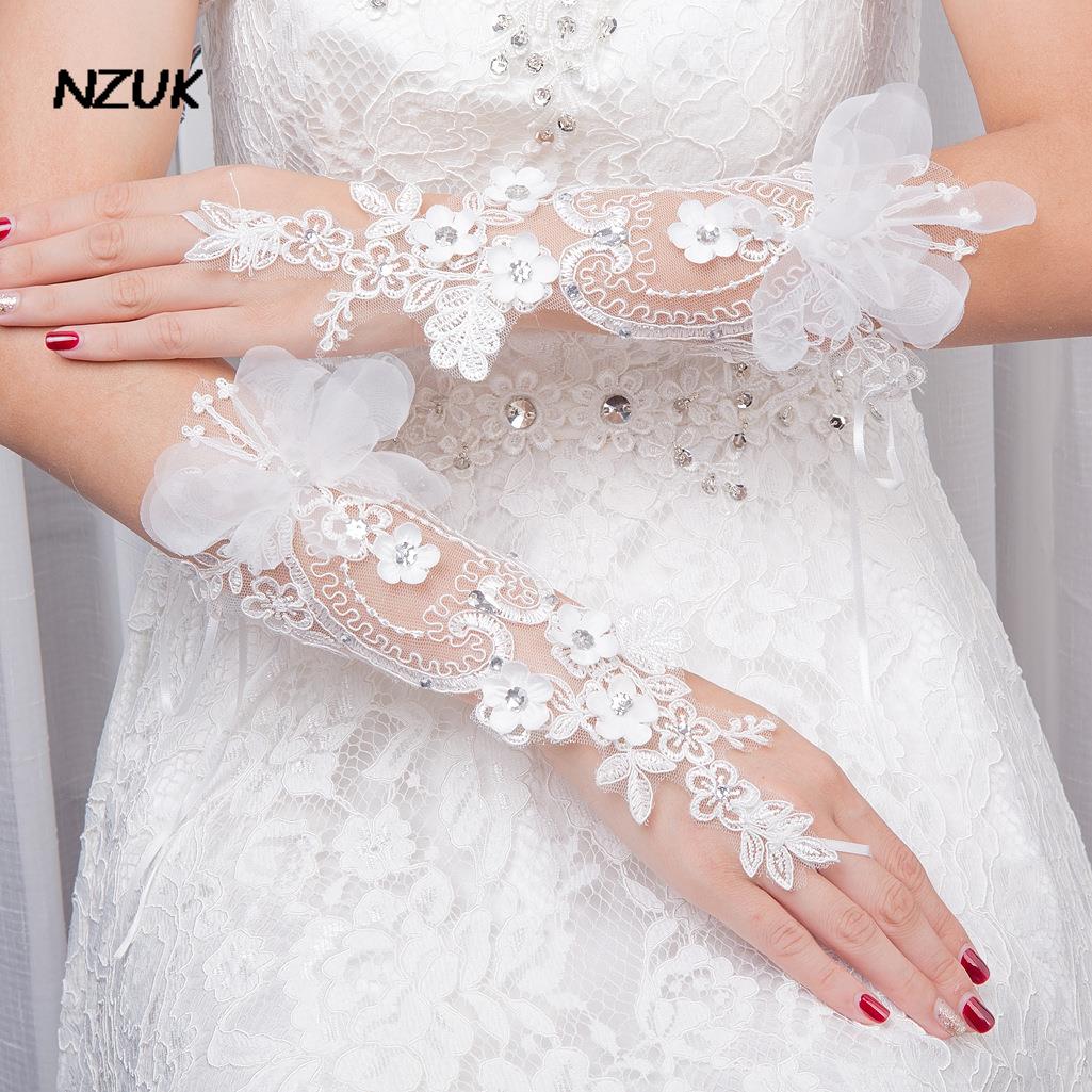 Acheter Long Satin Noir Gants De Mariée Rouge Ivoire Femmes Doigt De