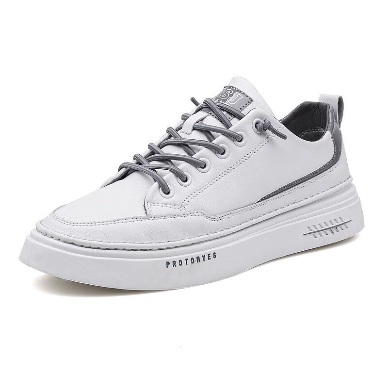 Męskie buty 2021 wiosna nowe trendy buty koreański Trend skórzane buty męskie sportowe buty białe letnie obuwie