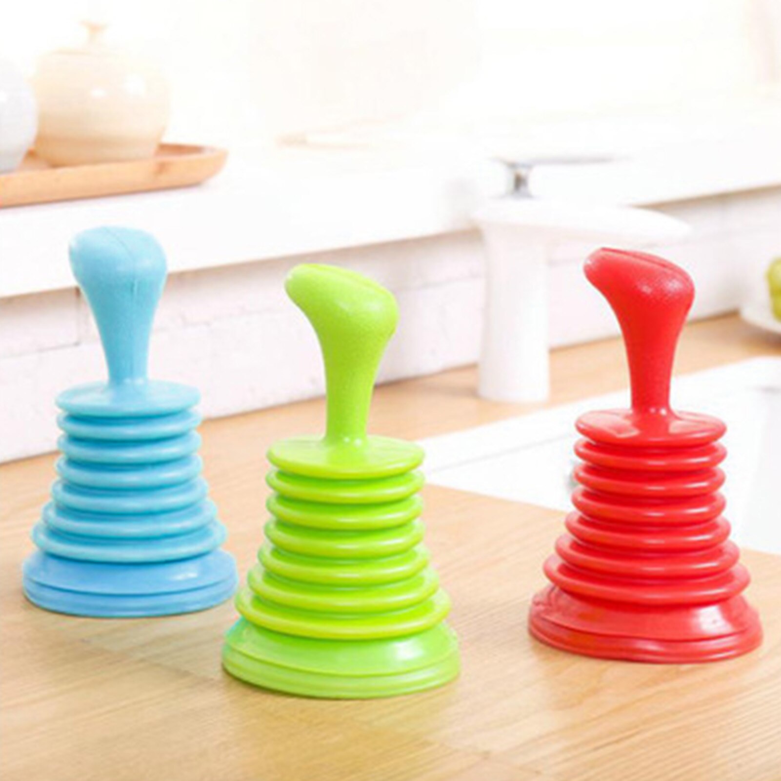 Kitchen Sink Pipeline Dredge Suction Cup Air Power Bathroom Drain Pipe Dredge Press Plungers Unblocker Cleaning Tool