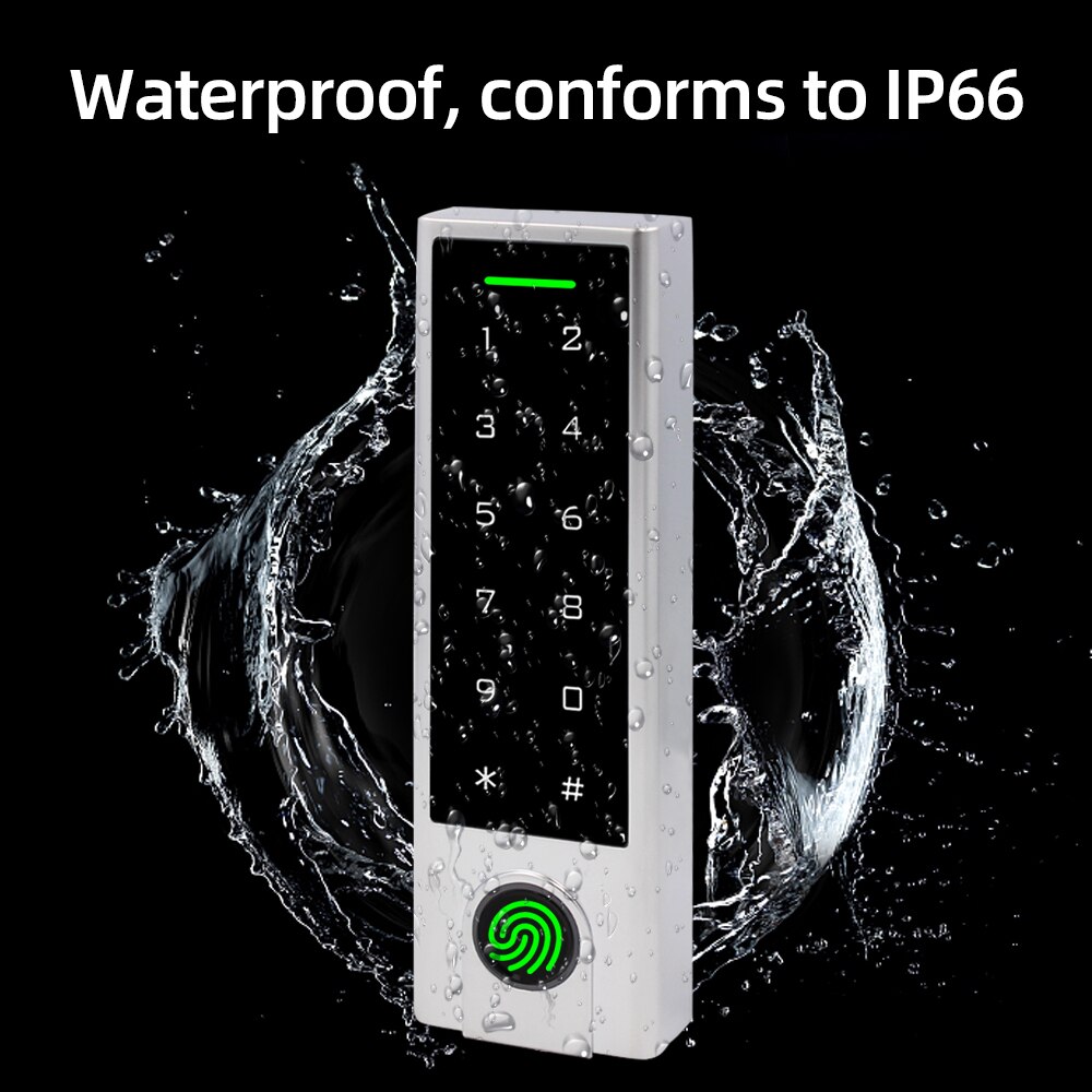 bluetooth Fingerprint TouchKey Access Controller Reader 1000 Users Tuya APP 125khz ID Card Keypad Door Password Access Control