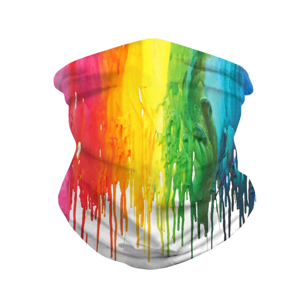 Tie-Dye Gradiënt Afdrukken Mannen En Vrouwen Beanie Hoofdband Hood Masker Hals Gaitere Sjaal Stof Vierkante cap Trend: B