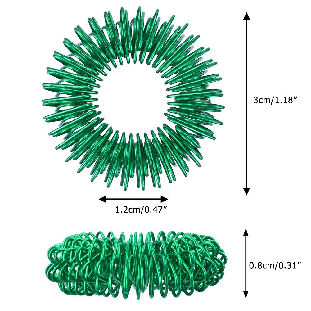 12個スパイキー感覚指輪指圧リングセットサイレントストレスリリーフフィジェット感覚おもちゃ