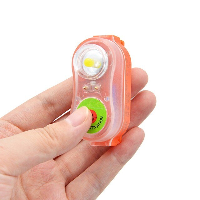 Outdoor Zeewater Signaal Vest Emergency Reddingsvest Licht Survivor Locator Lichten Levensreddende Zaklamp Opvallend Trekken Ligh: Orange