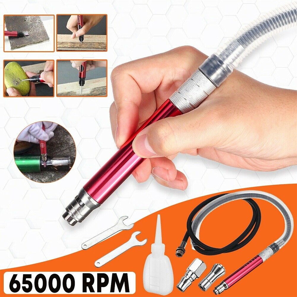 Micro Air Grinder Set Pneumatic Practical Cutting Pencil With Wrench Handheld High Speed Rotating Metal Cleaning Internal Proces