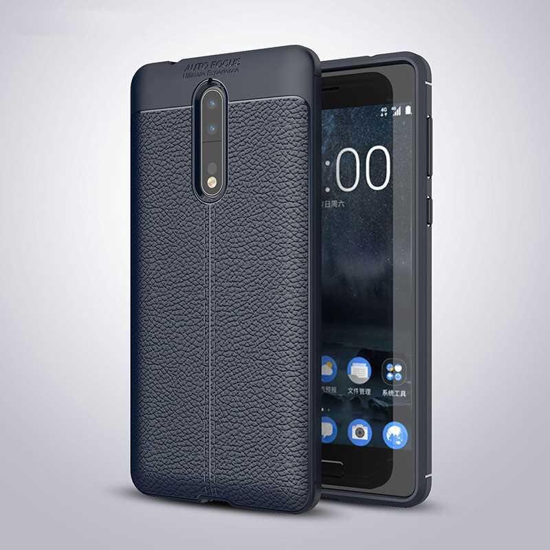 Mokoemi Lichee Patroon Shock Proof Soft 5.2 "Voor Nokia 5 Case Voor Nokia 5 Telefoon Case Cover: Blue