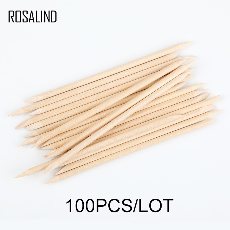 ROSALIND – ensemble de bâtonnets poussoirs à cuticules en bois pour manucure, 100/50/20/10/5 pièces