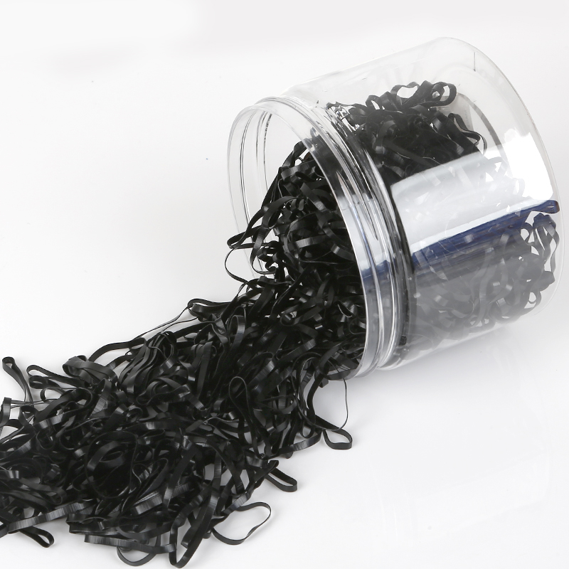 500pcs/bag Child Baby Braider for Hair TPU Disposable Elastics Hair Bands Girls Ponytail Holder Rubber Bands Hair Styling Tool: Black