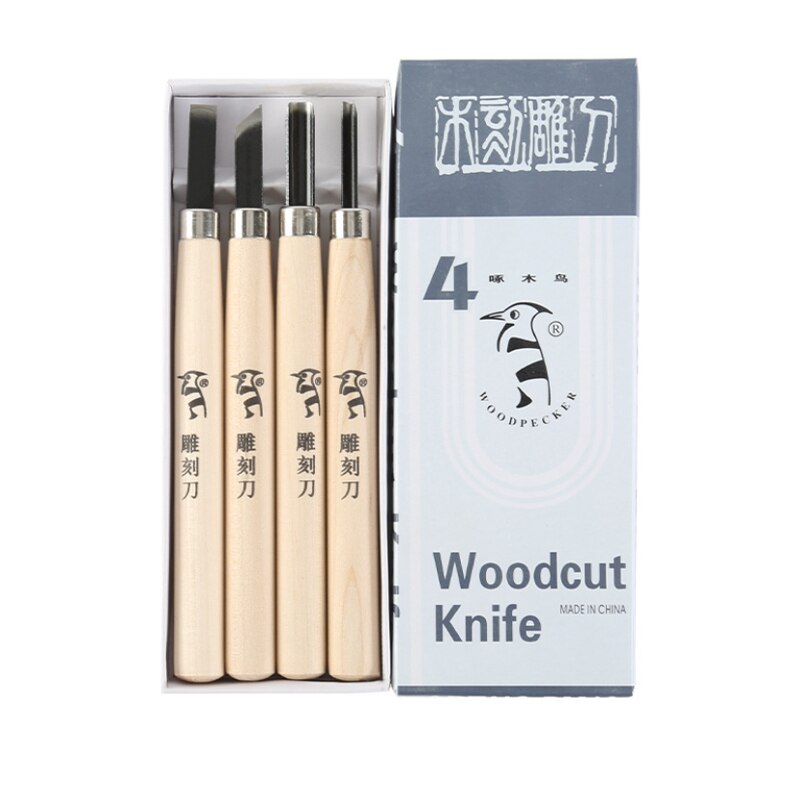 5Pcs Wood Carving Hand Chisels Tools Set Woodworking Gouges Lather: 4PC
