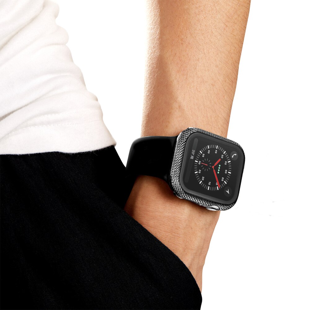Horloge Cover Carbon Fiber Pc Protector Case Voor Apple Horloge 5 4 3 2 1 42 Mm 38 Mm Clear screen Voor Iwatch 44 Mm 40 Mm Protector Case