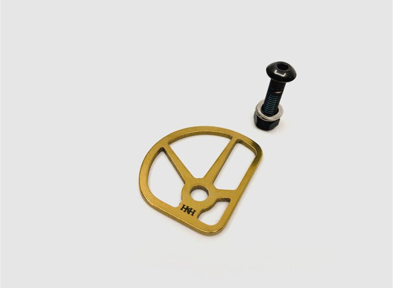 H & h titanium ti fällbar cykellinje stänkskiva för brompton utan stänkskydd: Guld-