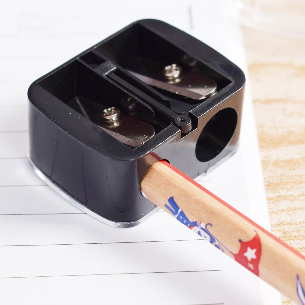 Precision 2 Holes Cosmetic Pencil Sharpener For Eyebrow Lip Liner Eyeliner Pencil School Office Supply