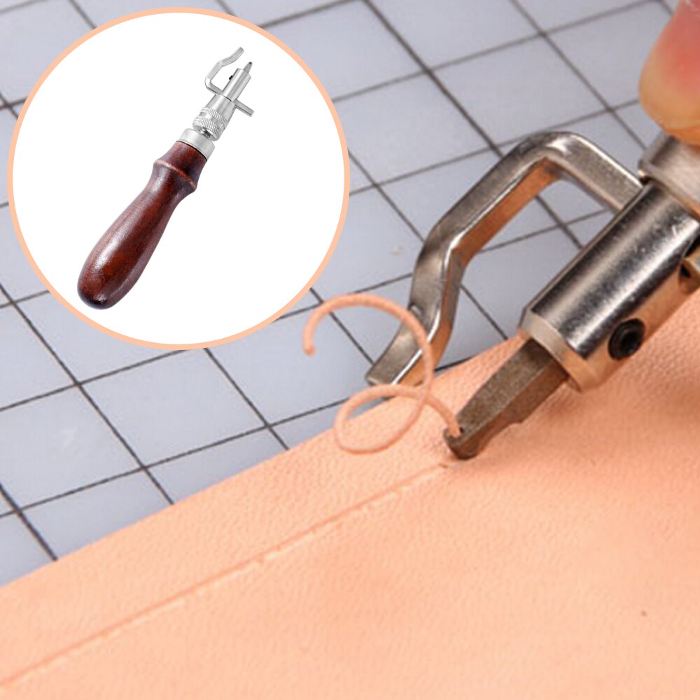 LMDZ 7 in 1 DIY Adjustable Leather Stitching Groover Skiving Edge Beveler Tools For Leathercraft Sew Crease Grooving Tool