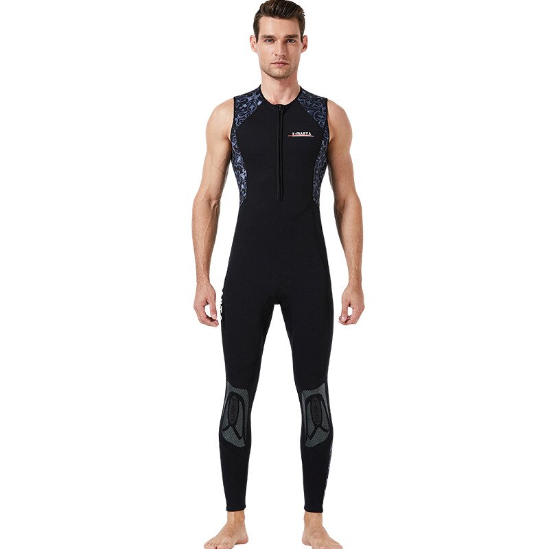 Men Women 1.5mm Sleeveless Neoprene one-piece wetsuit Triathlon Wetsuit Wet Suit Thickness Open Water Swimming Suit Front Zip: 1 / M