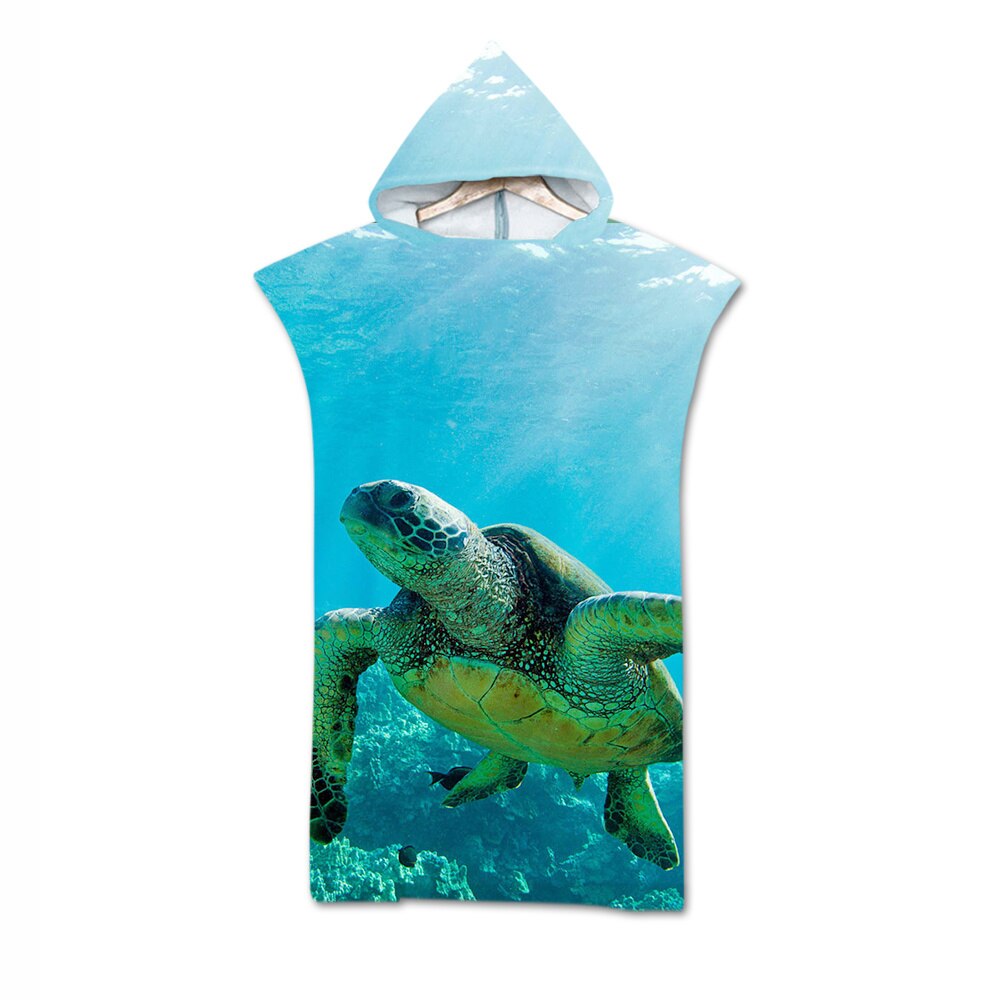 Blauwe Oceaan Dieren Walvis Schildpad Zacht Strandlaken Voor Kid Kinderen Sneldrogende Badhanddoeken Zwemmen Mantel: 11