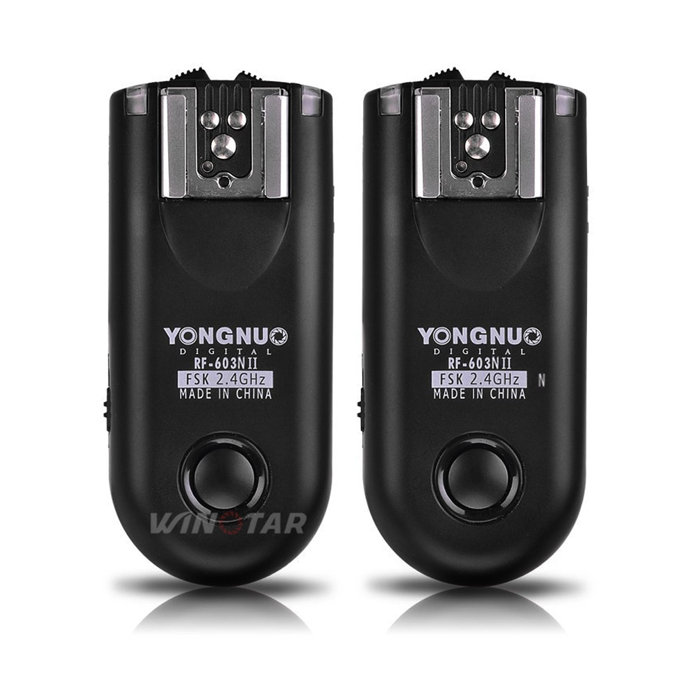 YONGNUO RF-603 II N3 Radio inalámbrico, disparador de Flash remoto para Nikon D7500 D7200 D7100 D7000 D5600 D5500 D5300 D5200 D5100 Z7 Z6