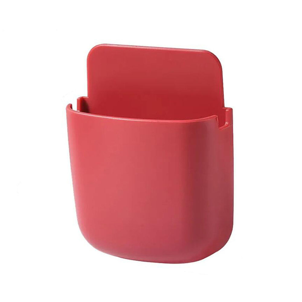 Storage Box Cosmetic Remote Control Holder Bathroom Rack Wall Shelf Adhesive Storage Case Home Organizer Wall Mounted Supplies