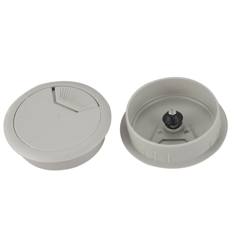 4 Pcs 5m Drill Hole Plastic Home Computer Desk Cable Cord Grommets