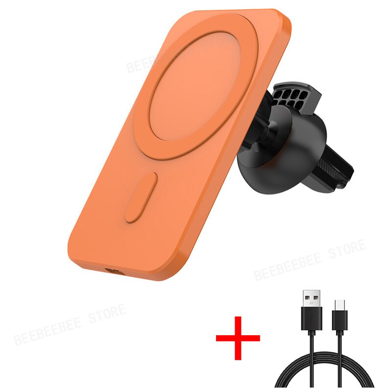 15W Magsafe Charger for iPhone 12 Pro Max mini Magnetic Magsafe Car Holder Wireless Charger Charging Car phone holder: 05