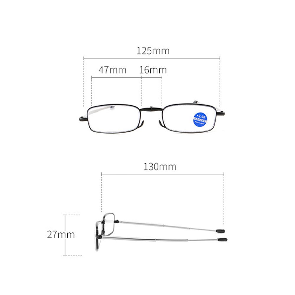 Gafas de lectura plegables portátiles очки con llavero estuche Anti luz azul presbicia mujeres hombres ultraligeras hipermetropía gafas