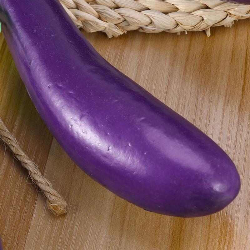 Cordes artificielles de légumes et Fruits | 5 fausses aubergines suspendues, décoration pour cuisine Restaurant mur ferme à accrocher