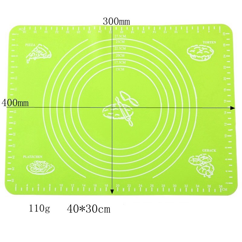 1pc non-stick silikone måtter rullende dej liner pad wienerbrød kage bageware pasta mel bordplade køkkenredskaber