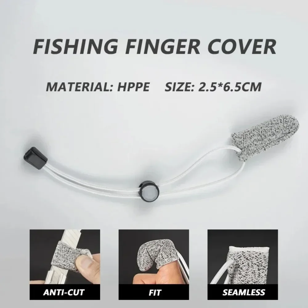 Vissershandschoenen Slijtvast Anti-snijden Beschermhoes met één vinger voor buiten Ver Throw Casting Fishing Control Line