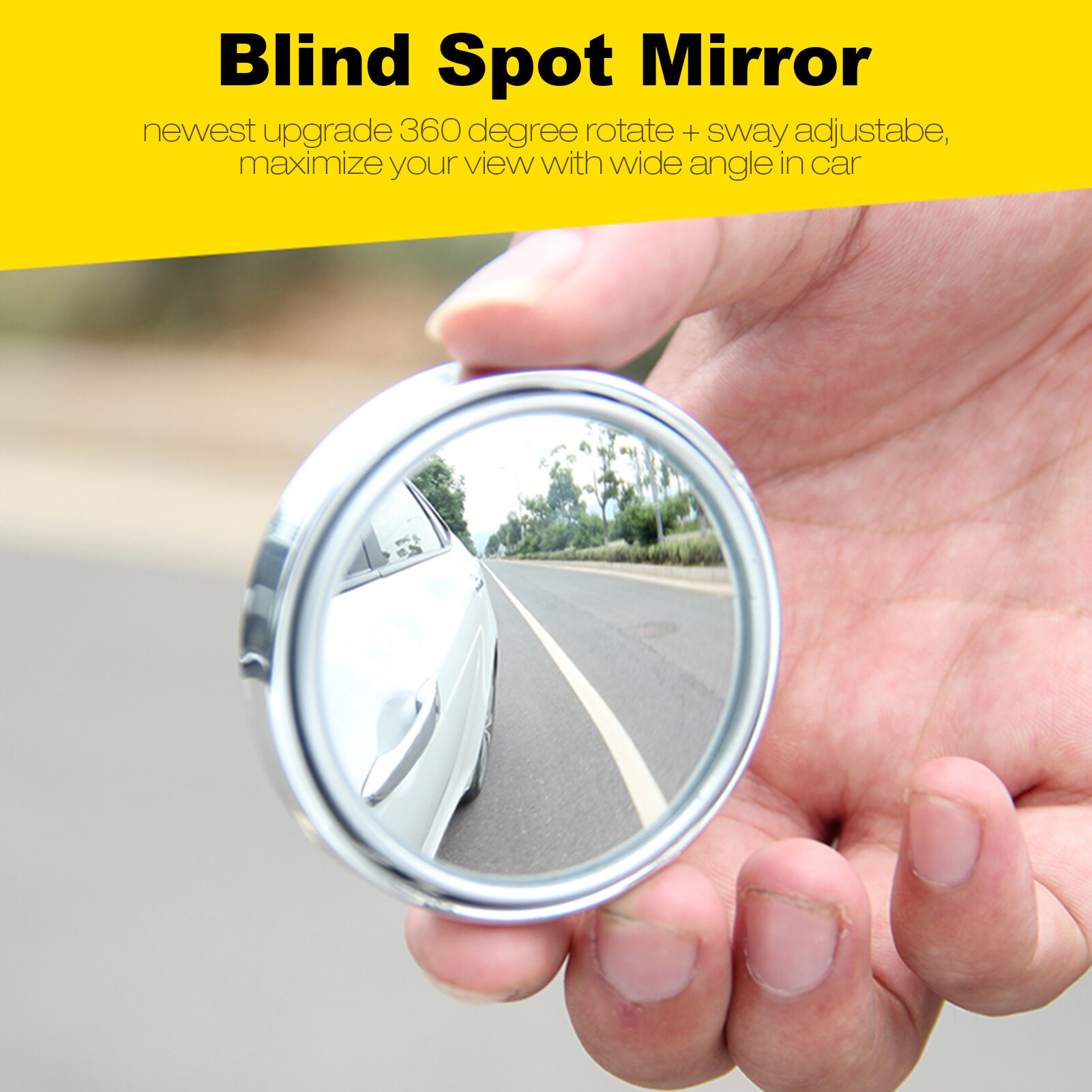 Blind Spot Mirror Blind Spot Mirror For Car Reverse Frameless Ultrathin Wide Angle Round Convex Rear View Mirror Car Accessories