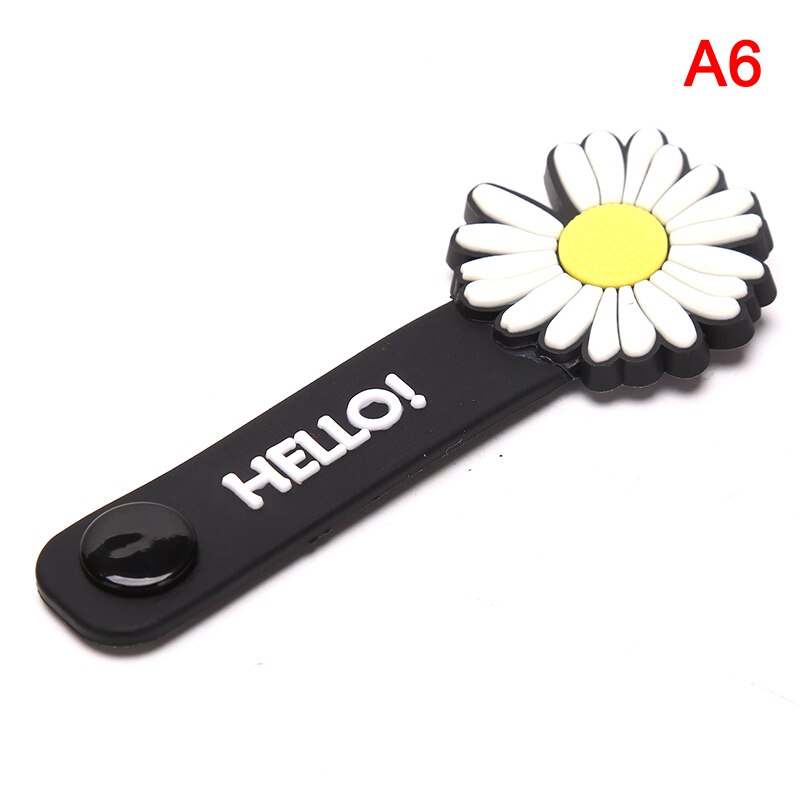 1pc niedliche kabelaufwickler mit frucht- und blumenmotiven, kabelorganisatoren, drahtschutz, markierungen: A6