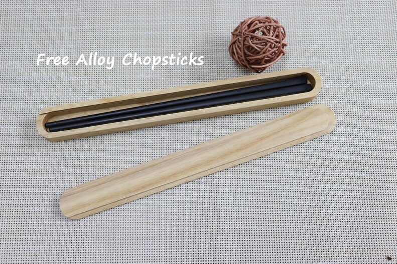 Personlighed bærbare træ spisepinde stes bestik servise sæt i japansk stil spisepinde kasse rejser spisepinde: Brun