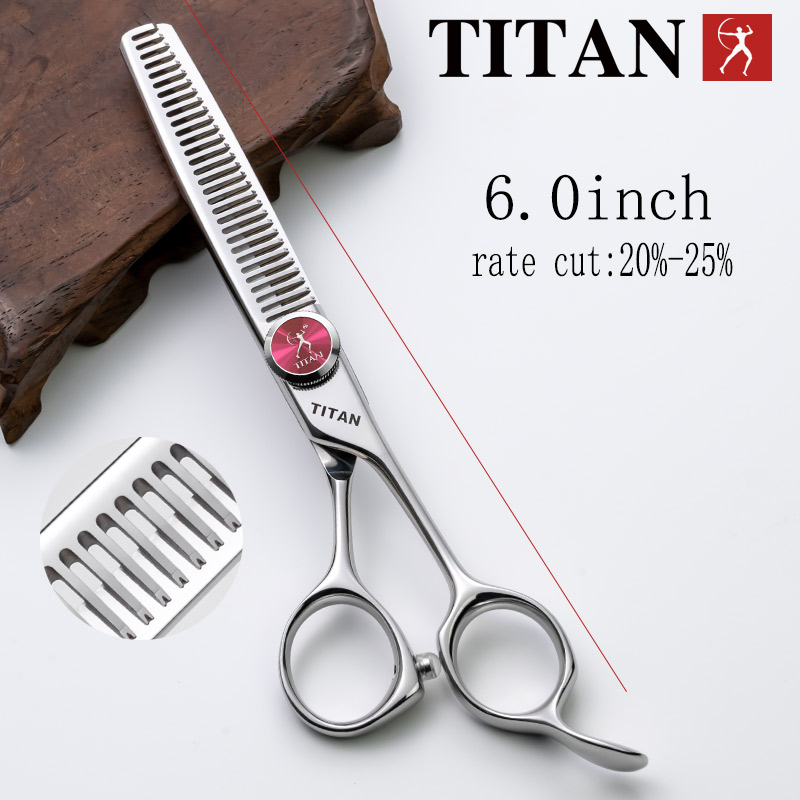 Tijeras de peluquería profesionales TITAN, herramienta de corte de pelo para adelgazar, acero vg10, 6,0, 6,5 pulgadas, herramientas de corte de salón: Gris
