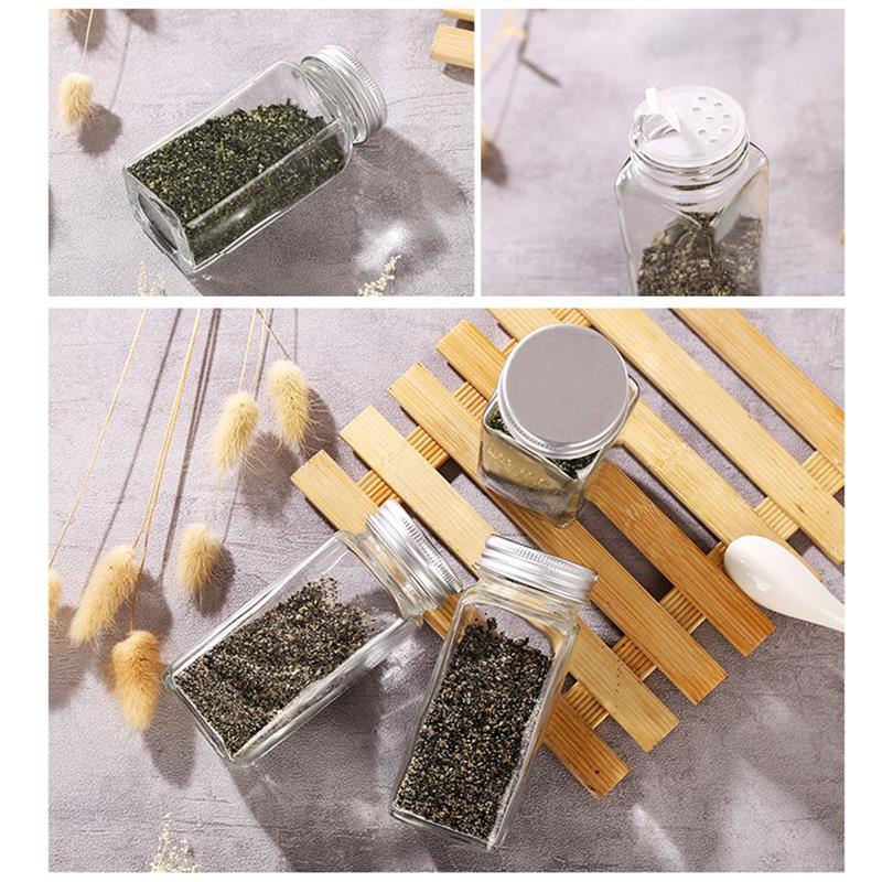 2/4Stck Verdicken Glas würzen Salz Pfeffer Schüttler Gewürz Glas Kann BBQ Werkzeug Würze Krug Flaschen Menage Container gewürz Shaker