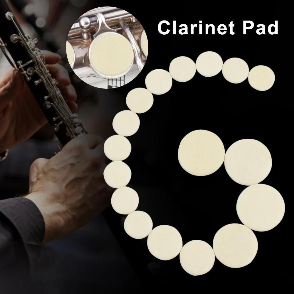 17Pcs Clarinet Pads Musical Instrument Clarinet Cushion Woodwind Instruments Part And Accessories Clarinet Pads Replacement