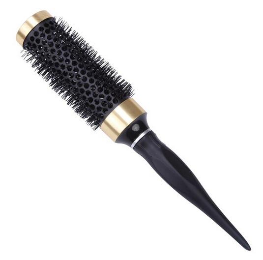 Keramisk ion salon bærbar hårbørste hårstyling hårbørste frisørkam rundt krøllet hår ruller værktøj 1 stk.: 35 sorte