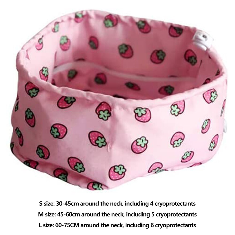 Jordbær kæledyr køle tørklæde lærred justerbar åndbar hund sommer bandana m/is taske krave hals wrap is poser kæledyr forsyninger