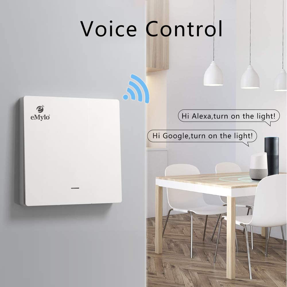EMylo Zigbee luz WiFi inteligente interruptor de palanca de cambio de trabajo con la ZigBee Central cuenta regresiva de la función de Control de voz 1