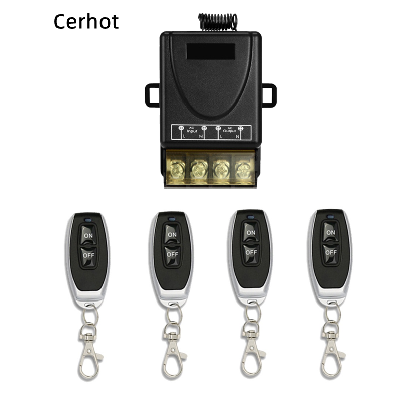 Cerhot Wireless Remote Control Switch On-off High-power 30A Wide-voltage AC 85-265V Long-distance RF433 Remote Control 3000M: Pink