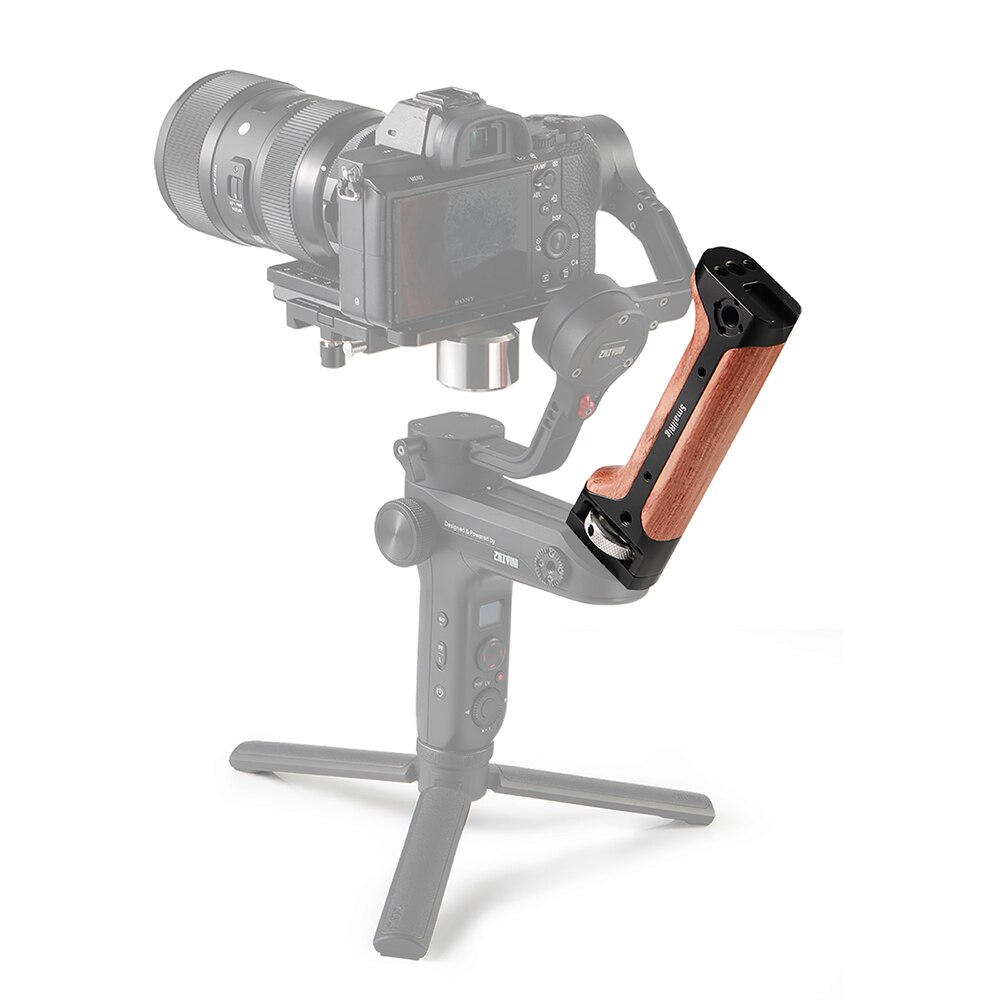 SmallRig 木製 Zhiyun 用 WEEBILL ラボとデジタル一眼レフ木製ハンドルとコールド靴 Arri 位置決め穴 -2276